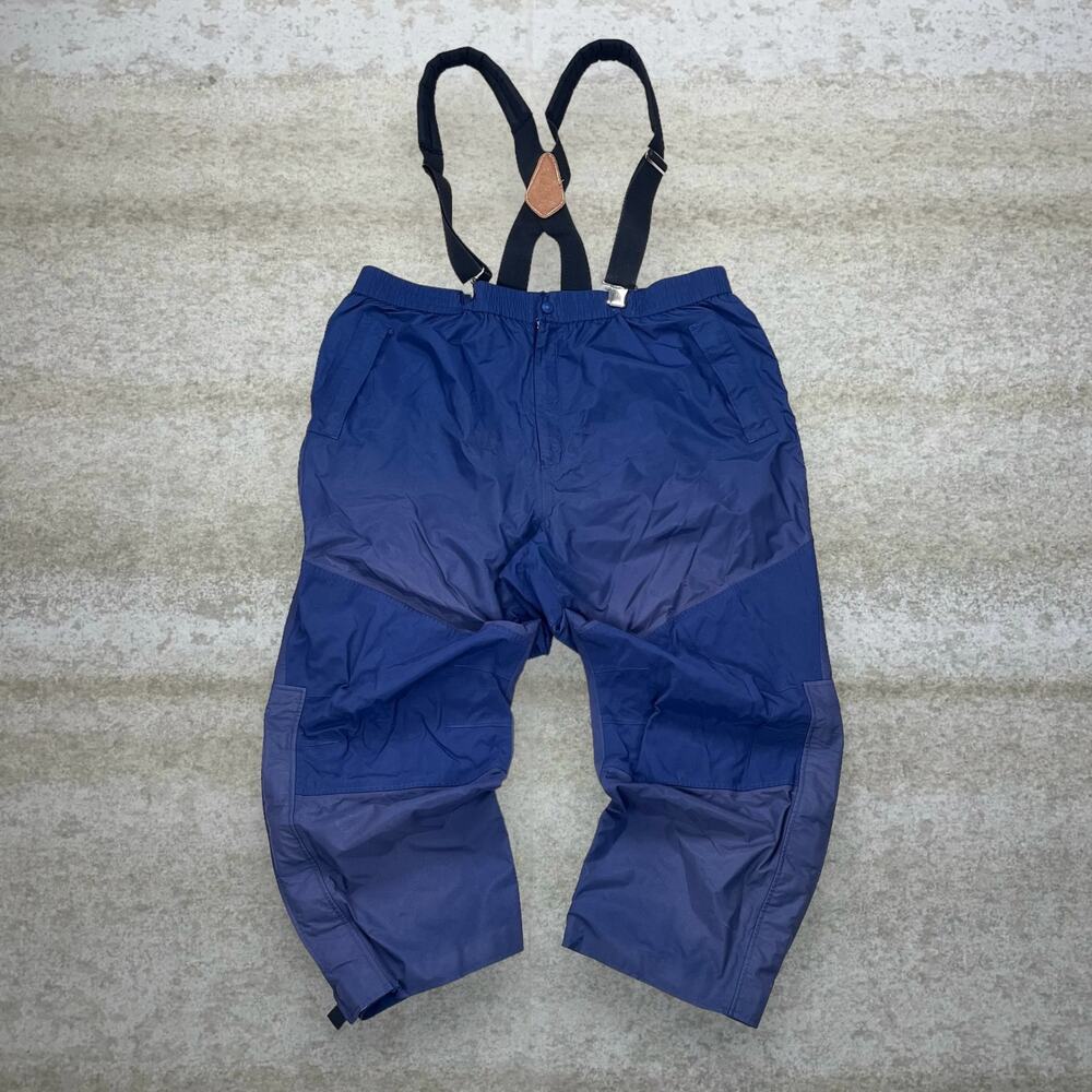 Vintage 90s Cabelas Overalls Mens 2XL Baggy Fit Navy Blue Nylon Insane Fade